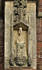 totnes church, devon, statue on mid c15 tower (1)