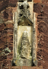 totnes church, devon, statue on mid c15 tower (2)