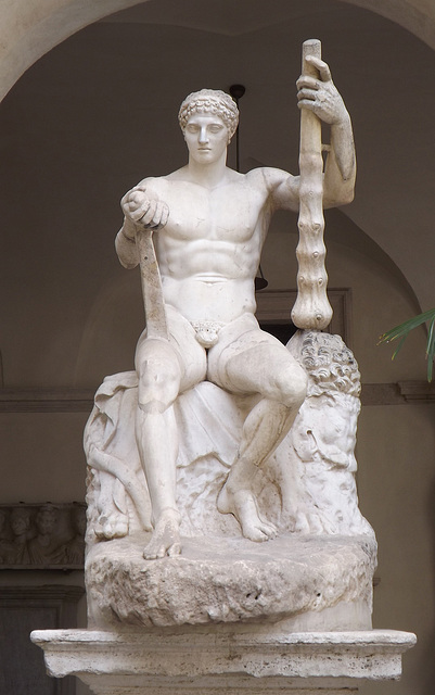 Seated Herakles in the Palazzo Altemps, June 2012