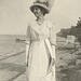 Anna Olsen, c. 1912, age 22.  Farewell to summer and the bare summer fashions.