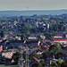 view vanaf Heksenberg(Heerlen  richting de wijken meezenbroek Schaesbergerveld kerktorens Molenberg ,kerktoren Heerlerbaan  op ' horizon ' TV toren in Aachenerwald sept. 1993