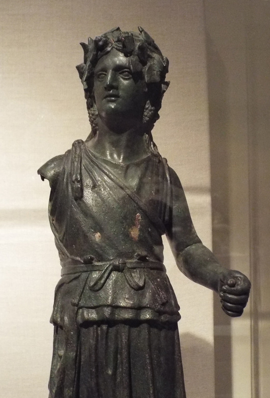 Detail of a Bronze Statuette of Dionysos in the Metropolitan Museum of Art, July 2016