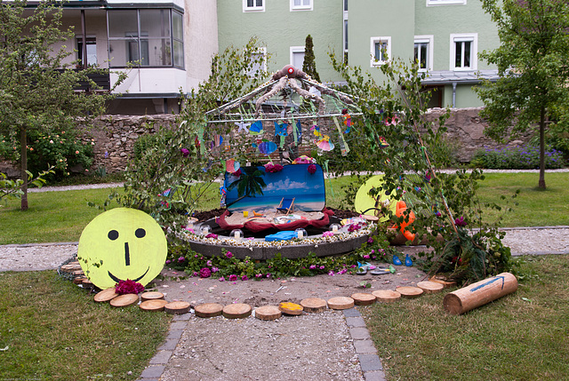 Brunnen im Garten der Stadt Volterra