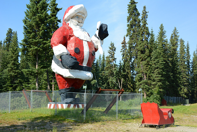 Alaska, Huge Santa Claus in North Pole Settlement
