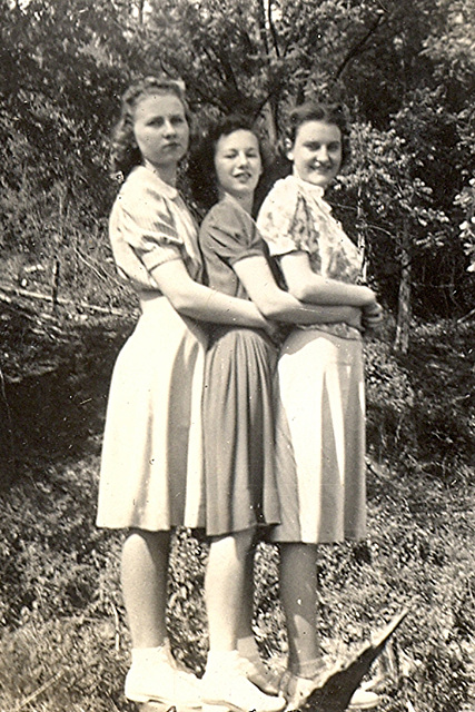 Betty and friends, summer, 1940