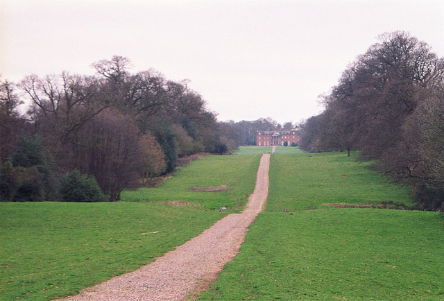 Crossing Upper Avenue leading to Chillington Hall (Scan from 1999)