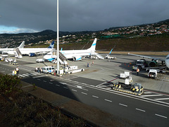 Licht und Schatten am Flughafen inFunchal auf Madeira