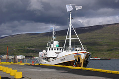 Boat In Akureyri Harbour