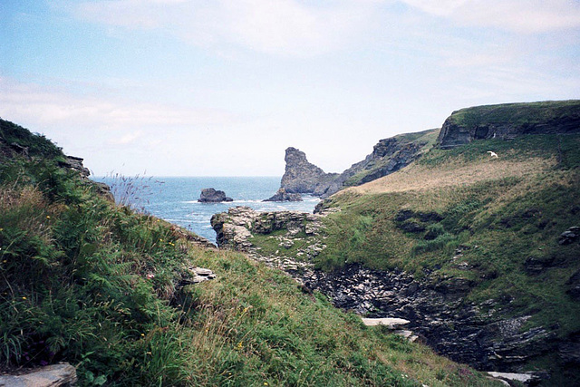 Trambley Cove from Rocky Valley (Scan from August 1992)