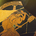 Detail of a Red-Figure Kylix Fragment by Makron with a Maenad in the Louvre, June 2013