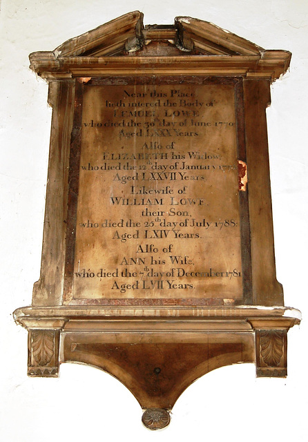 Lowe Family Memorial, Saint Nicholas Church, Castle Gate, Nottingham