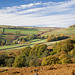 Jane Eyre country: Green's Farm from North Lees, near Hathersage.