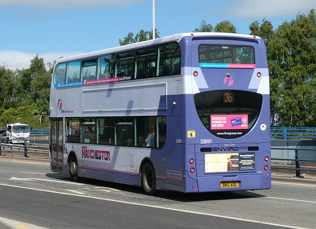 First Manchester 33691 (SN12 AGU) at Pendlebury - 24 May 2019 (P1010951)