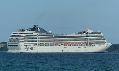 MSC Orchestra leaving Cannes - 24 April 2017