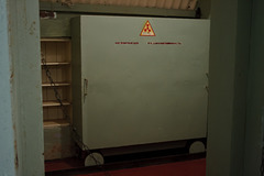Lead shield for radioactive cupboard
