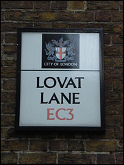 Lovat Lane street sign