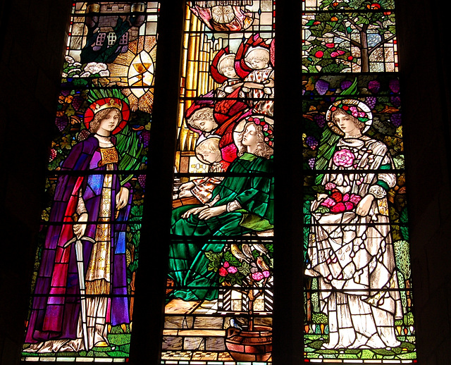 Detail of Turnbull window, Ashbourne Church, Derbyshire