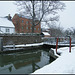 snow at Osney Lock