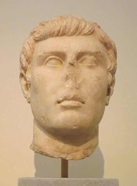 Portrait Head of a Youth from the Roman Agora in Athens in the National Archaeological Museum of Athens, May 2014