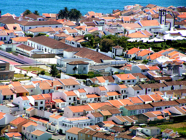 Panoramic view of Vila Franca do Campo'city