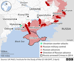 UKR - counterattacks south , 3rd April 2022