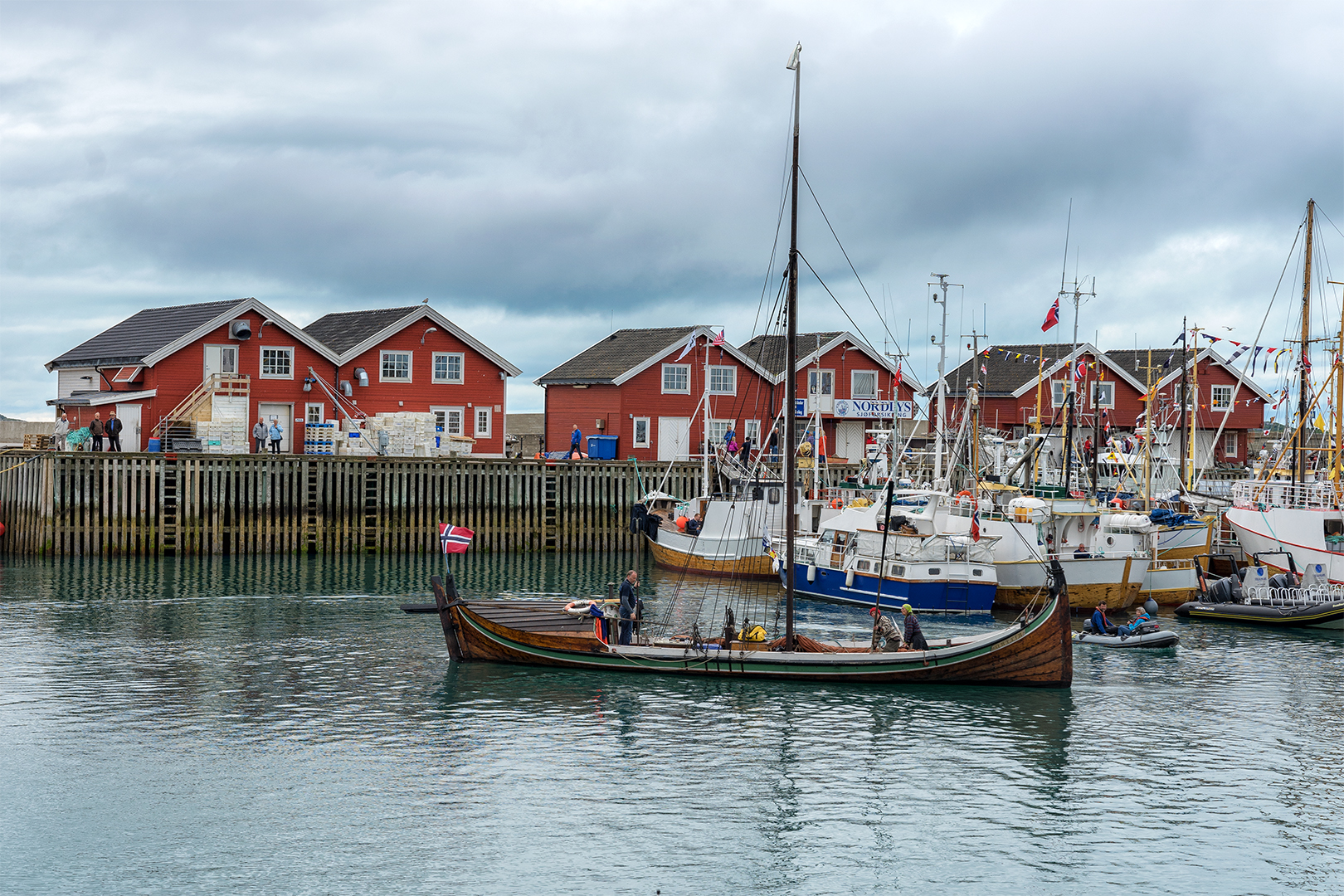 boats and red houses