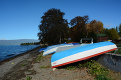 North Macedonia, Boats on the Shore of Lake Ohrid