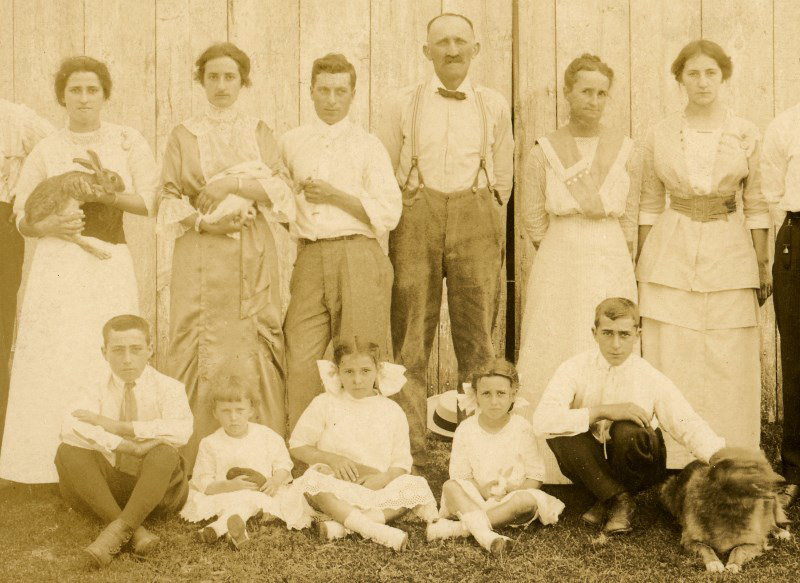 The Whole Darn Family with Their Pets (Cropped)