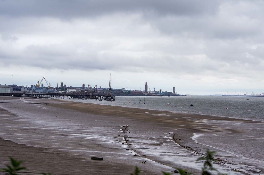 A view of Birkenhead from the river park