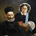 Detail of Monsieur and Madame Auguste Manet by Manet in the Metropolitan Museum of Art, December 2023