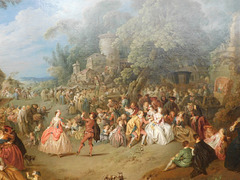 Detail of The Fair at Bezons by Pater in the Metropolitan Museum of Art, January 2022