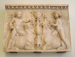 Relief with Cupids and Bulls from the Temple of Venus Genetrix in the Naples Archaeological Museum, July 2012