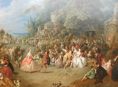 Detail of The Fair at Bezons by Pater in the Metropolitan Museum of Art, January 2022