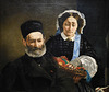 Detail of Monsieur and Madame Auguste Manet by Manet in the Metropolitan Museum of Art, December 2023