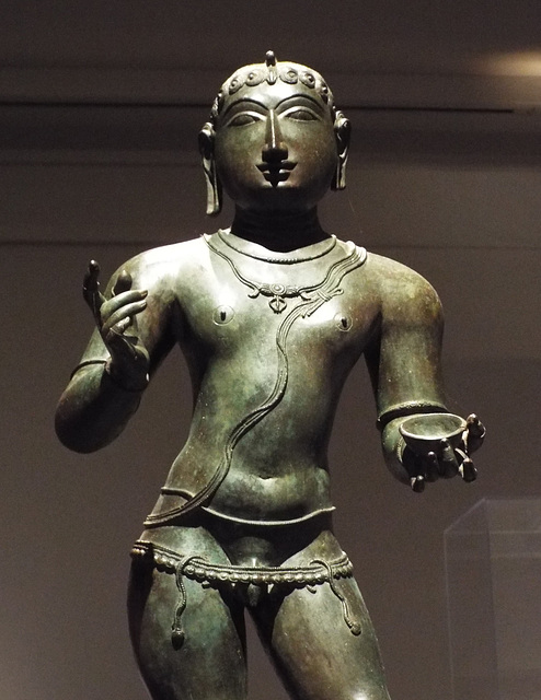 Detail of Child Saint Sambandar in the Metropolitan Museum of Art, August 2023