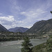 Blick über den Fraser River zu den Camelsfoot Mountains (© Buelipix)