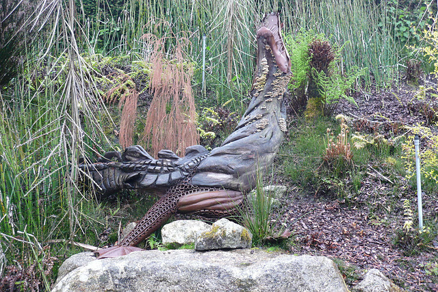 Crocodile Sculpture At The Eden Project