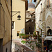 Italy, Assisi, Carla Cafe on the Street of St. Agnese