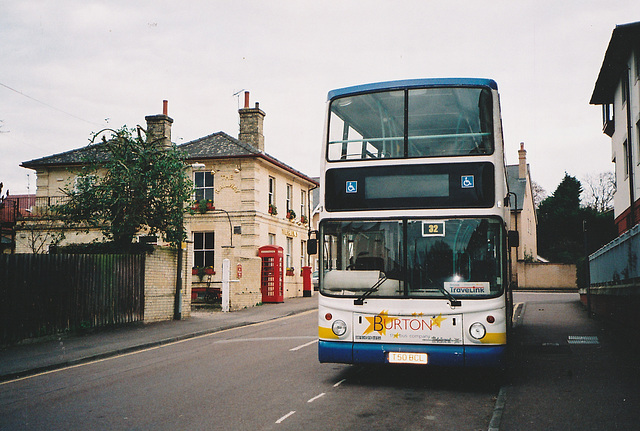 Burtons Coaches T50 BCL (99 D 42 (Ireland) and V337 DBD) at Saffron Walden - 29 March 2006 (556-30)