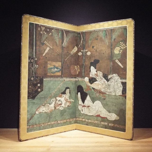 Screen with a Messenger Delivering a Letter in the Princeton University Art Museum, April 2017