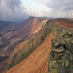 Stanage Edge vertical exaggeration x3