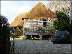 old granary barn on staddles