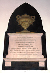 Monument To Cornelius Launder, Saint Nicholas Church, Castle Gate, Nottingham