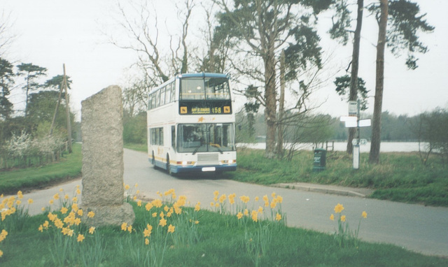 Burtons Coaches S20 BCL (S852 DGX) at Herringswell - 4 April 2005 (542-19A)