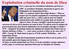 Exploitation criminelle du nom de Dieu