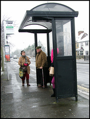 waiting for a bus