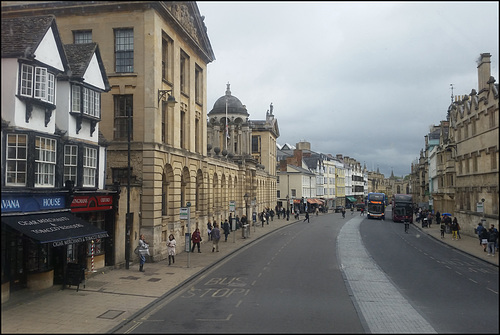 grey day in Oxford High Street