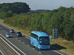 DSCF4348 Three Star Coaches TC16 TSC on the A11 near Kennett, Suffolk - 11 Aug 2018