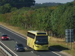 DSCF4346 Southgate and Finchley Coaches SN07 XNS (LSK 498?) on the A11 near Kennett, Suffolk - 11 Aug 2018