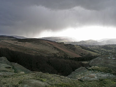 Shower over Stanage Edge